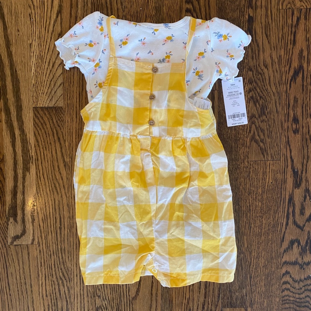 Carter’s Yellow Floral 2 Piece Baby Outfit